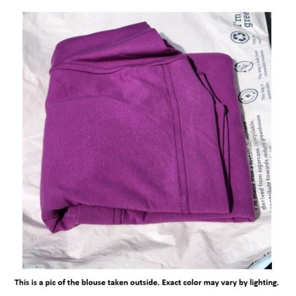 NWOT - Vivien of Holloway - Slash Neck Top - Purple Fleece - Picture 3 of 3
